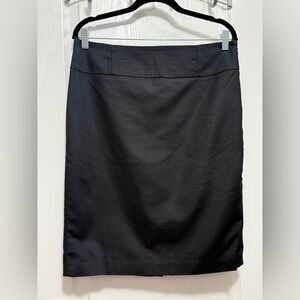Banana Republic Straight Pencil Skirt Womens 10 Tall Black Classic Office Preppy